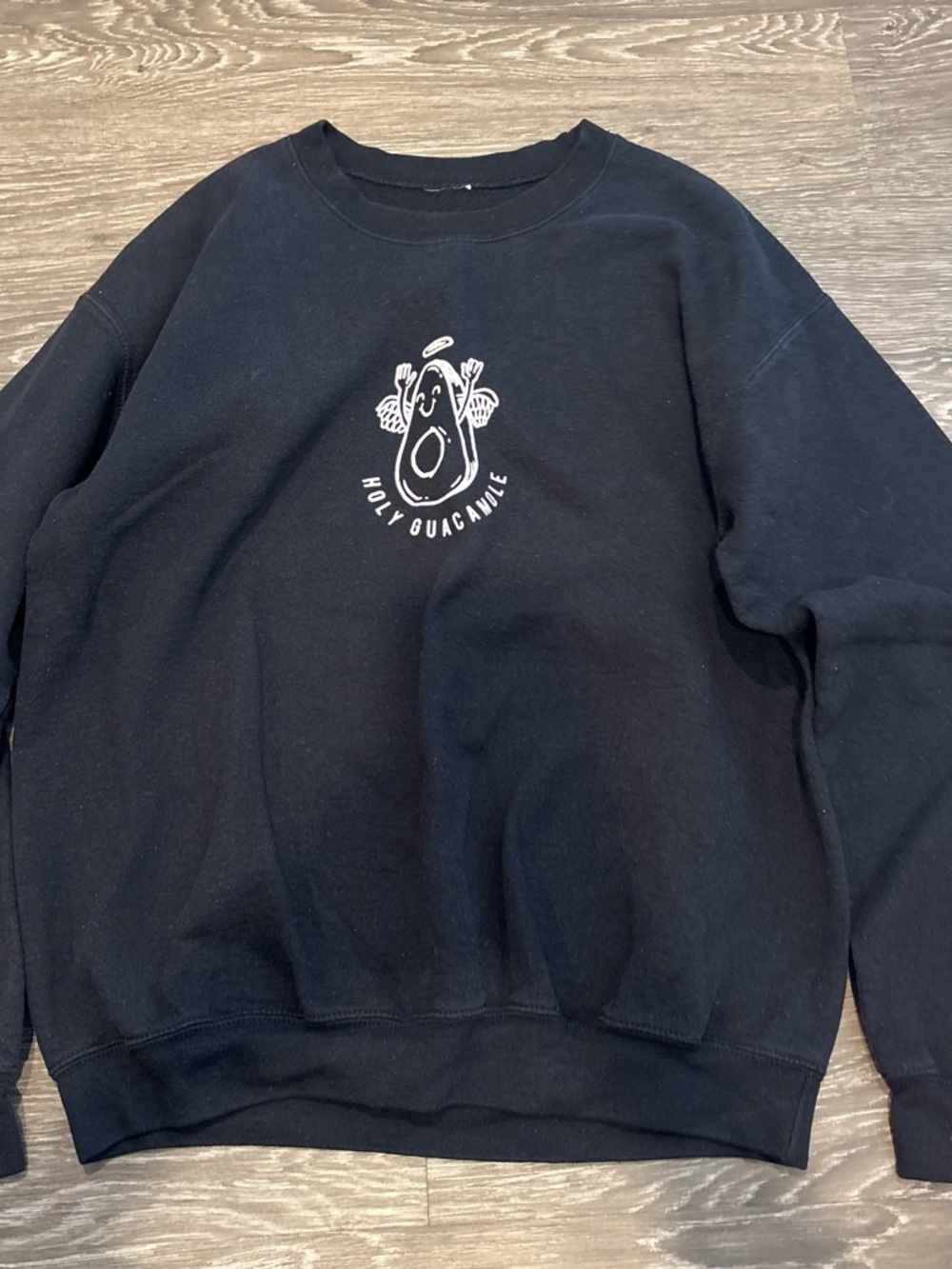 Holy Guacamole Black Crewneck Sweatshirt - Casual Pullover